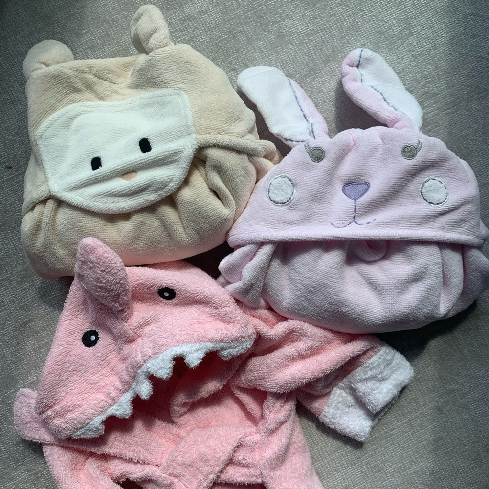 Set of kids towels and robe